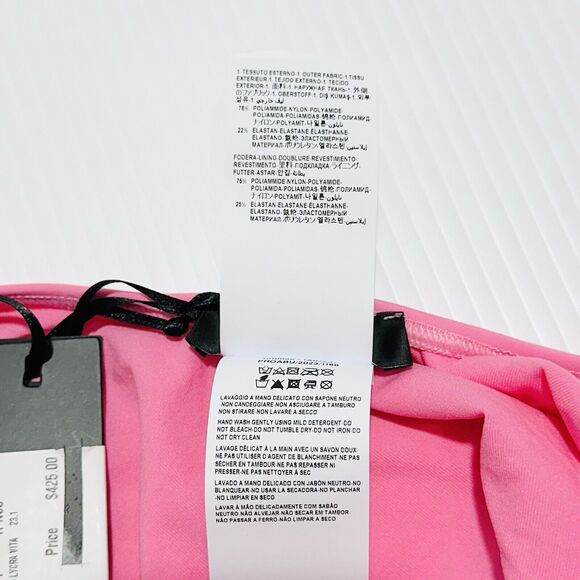 Versace Medusa Gold Logo Pink One Piece Swimsuit Size 4/ US L NWT $425 - Picture 5 of 5